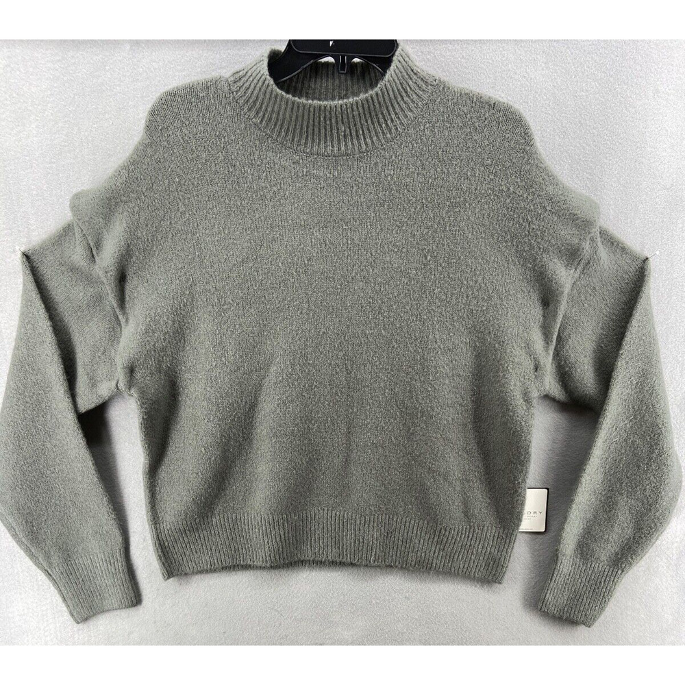 NWT Laundry by Shelli Segal Sweater Women X-Large Gray Drop Shoulder with Detail